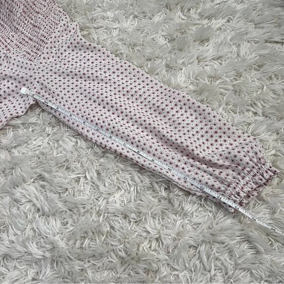 Loft Petites Smocked Floral Patterned Blouse Top Size XSP - Picture 12 of 12